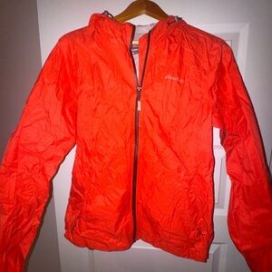 Eddie Bauer Orange Quilted Utility Jacket with Zipper